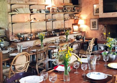 Cuisine végétarienne du Ravin Bleu - repas partagés lors des sessions résidentielles